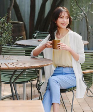 Tiaclasse L 【新色追加・UVケア・接触冷感】ロングトッパーカーディガン オフホワイト