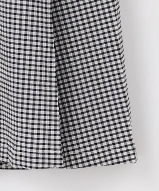 組曲 L 【先行予約】サッカーギンガムチェック Aラインワンピース ホワイト系