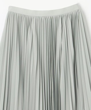 NAVE 【Nave　洗える】プリーツサテン スカート ライトグリーン系