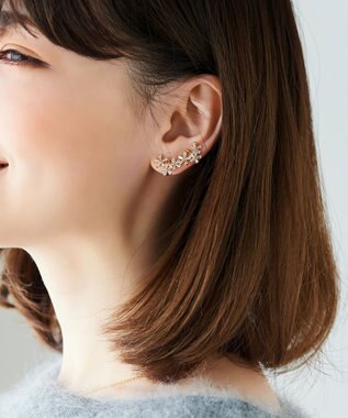 Phoebe フラワーガーデンカフイヤリング ゴールド