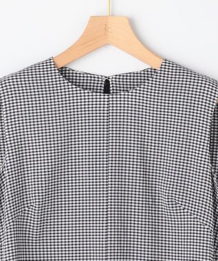 組曲 L 【先行予約】サッカーギンガムチェック Aラインワンピース ホワイト系