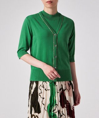 洗える】シアーラメ ジップアップ カーディガン / Paul Smith