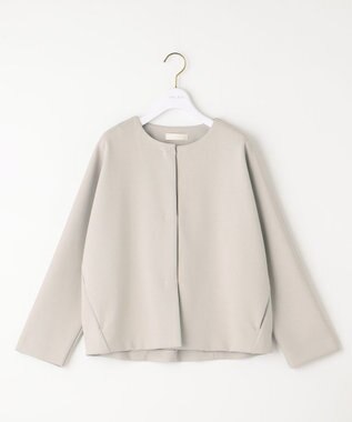 ANY SIS 【洗える】ノーカラーダンボール ブルゾン ベージュ系