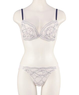 San-ai Resort（三愛水着楽園） 【SALE】クラシカルレースふわもりブラセット 【northerly】 ホワイト