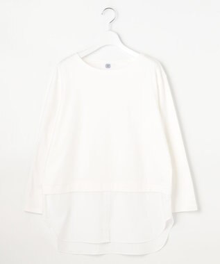 J.PRESS LADIES 【接触冷感・UVケア】レイヤードジャージー カットソー ホワイト系