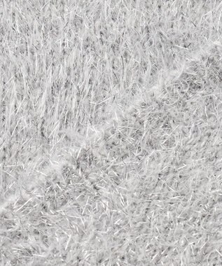 uncrave ラメ シャギー ニット バンドゥ（uncrave STANDARD） シルバー×ライトグレー