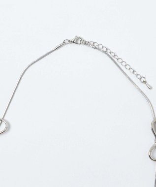 WEGO Lメタルリボンチェーンネックレス シルバー