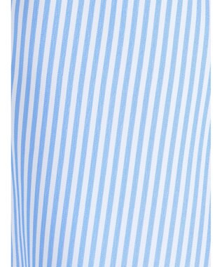 earth music&ecology フーディーシャツ Stripe Blue