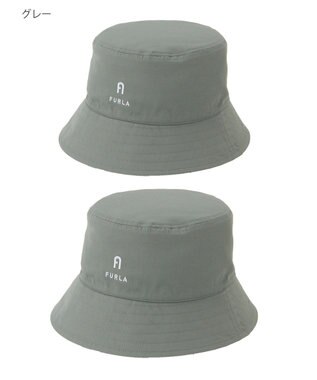MOONBAT FURLA(フルラ)リバーシブルバケットハット 帽子 無地 UVカット 手洗い可能 グレー