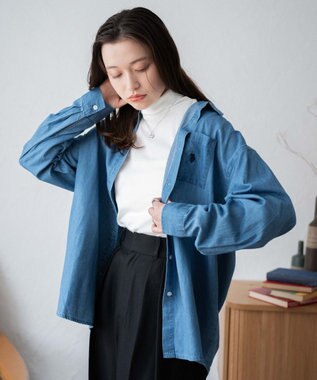 WEGO 【25年秋新色登場★】U.S. POLO ASSN.別注ロングスリーブシャツ デニム中濃色