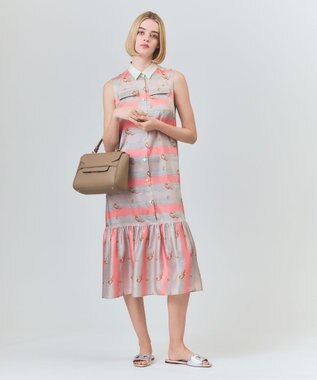 GRACE CONTINENTAL フラップショルダーバッグ ベージュ