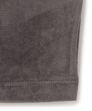 ICB L 【洗える】フロッキーベロア　プルオーバー チャコール系