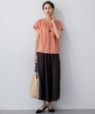 23区 S 【洗える】LIBECOリネン ガウチョ パンツ ダークブラウン系