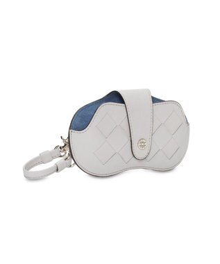 PELLE BORSA ストラップ付きめがねケース Chrono Weave クロノウィーブ 5855 アイスグレー