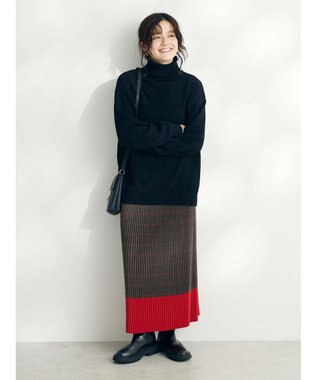 CRAFT STANDARD BOUTIQUE 配色チェックプリーツスカート Check Brown