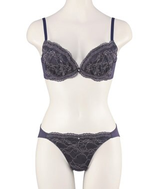 San-ai Resort（三愛水着楽園） 【SALE】クラシカルレースふわもりブラセット 【northerly】 グレー