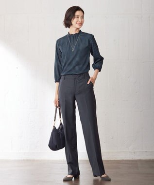 J.PRESS LADIES 【セットアップ対応】BAHARIYE ストレート パンツ ネイビー系