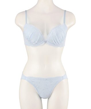 San-ai Resort（三愛水着楽園） 【SALE】クラシカルレースふわもりブラセット 【northerly】 ブルー