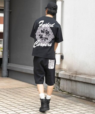 WEGO ペイズリーグラフィックBIG　T（SS） ブラック