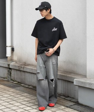 WEGO ペイズリーグラフィックBIG　T（SS） ブラック