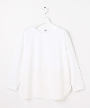 J.PRESS LADIES ベーシックジャージー レイヤードフレア カットソー ホワイト系