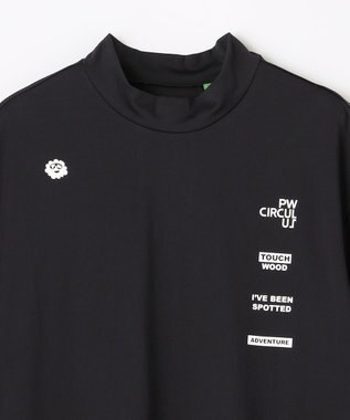 PW CIRCULUS 【MEN】メッシュコンビ モックネック ゴルフ ブラック系