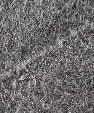 uncrave ラメ シャギー ニット バンドゥ（uncrave STANDARD） シルバー×チャコール