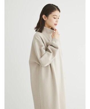 Green Parks Ｂｒｕｓｈｅｄ　裏起毛ワンピース Gray Beige