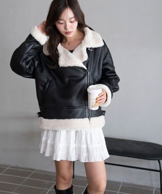【25年秋冬新作】フェイクムートンボアジャケット