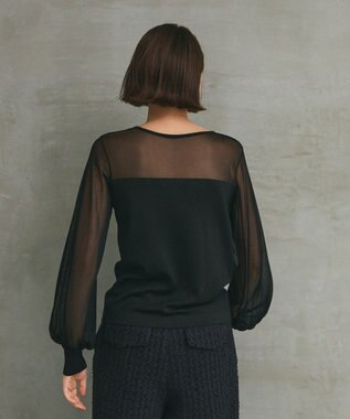 GRACE CONTINENTAL ラメコンビシアーニット ブラック