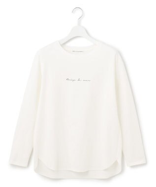 23区 S 【洗える】ロゴ ロング Tシャツ ホワイト系