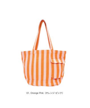 ROOTOTE 3519【ルートート】SN.ミディアム.リサイクルコットン-F 01：オレンジ・ピンク