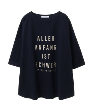 Green Parks インド綿 BIGサイズブロックロゴ半袖プルオーバー Navy