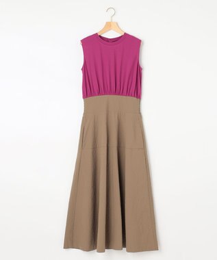 組曲 【洗える】ジャージコンビ ドレス ベージュ系