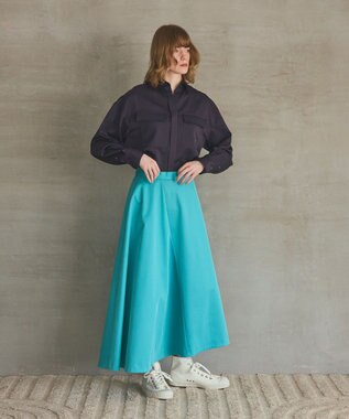 GRACE CONTINENTAL イレギュラーフレアスカート グリーン