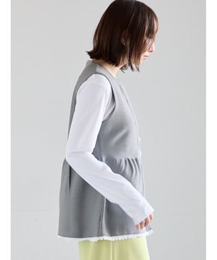Te chichi レースペプラムベスト グレー
