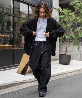 WEGO 【ユニセックス着用アイテム/ウエストゴム】ワーカーズパンツ ブラックその他