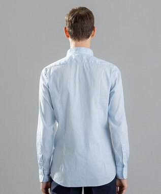 JOSEPH HOMME リネンストレッチブロード　ウィングカラーシャツ スカイブルー系