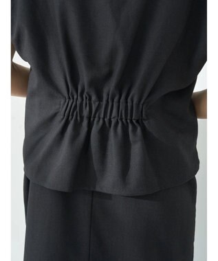 earth music&ecology ＳＥＴ２点ヘリンボーンベスト＋キャミドレ Black