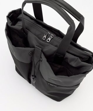 Y'SACCS ドローストリング コンビカラー2WAYトート ダークグレー