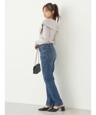 earth music&ecology ＢＩＧカラーニットプルオーバー Light Gray