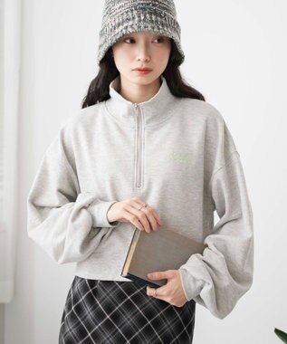 WEGO ハーフジップショートスウェット 柄4