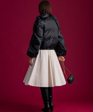 組曲 【組曲×setsuko sagittaire】2WAY シューリボンダウンコート ブラック系