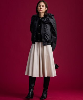 組曲 【組曲×setsuko sagittaire】2WAY シューリボンダウンコート ブラック系