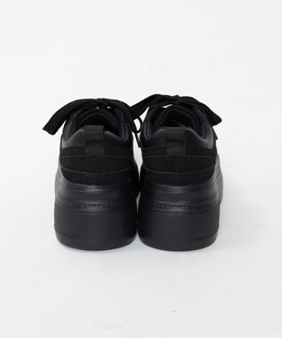 WEGO 厚底ワイドシューレーススニーカー ブラック