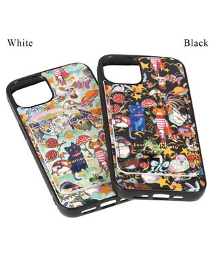 tsumori chisato CARRY 森のどうぶつたち iPhoneケース バックカバー （iPhone 13 / 14対応） ブラック