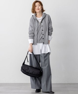 23区 S 【VERY掲載/洗える】ナチュラルコットンベア シャツレイヤード カットソー ホワイト系