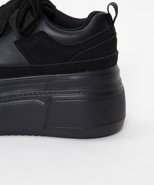 WEGO 厚底ワイドシューレーススニーカー ブラック