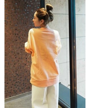 Green Parks ワイドシルエット裏毛プルオーバー Salmon Pink