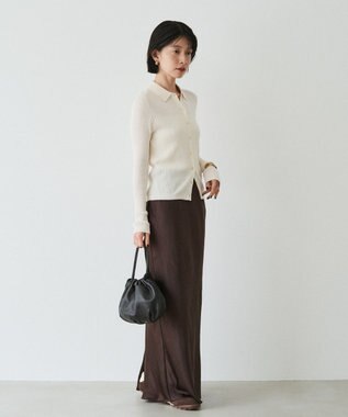 russet レザー巾着4WAYショルダーバッグ(CE-1454) Black